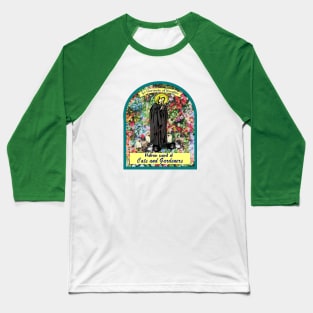 St. Gertrude of Nivelles Patron Saint of Cats Lovers Baseball T-Shirt